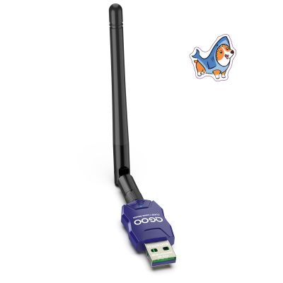 Class 1 Long Range Bluetooth Adapter for PC, QGOO USB Bluetooth Adapter for PC 5.3+EDR, Dongle Receiver Support Windows10/8.1/8/7blue-044