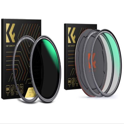 49mm Magnetic Variable ND8-128 Lens Filter +CPL Filters Kit (2 Pcs) 3-7 Stops Adjustable & Circular Polarizer Lens Filters Kit with 28 Multi-Coated (Nano-X Series)