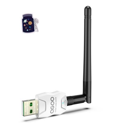 Class 1 Long Range Bluetooth Adapter for PC, QGOO USB Bluetooth Adapter for PC 5.3+EDR, Dongle Receiver Support Windows10/8.1/8/7white-082