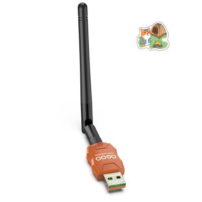 Class 1 Long Range Bluetooth Adapter for PC, QGOO USB Bluetooth Adapter for PC 5.3+EDR, Dongle Receiver Support Windows10/8.1/8/7orange-039