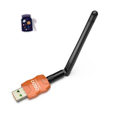 Class 1 Long Range Bluetooth Adapter for PC, QGOO USB Bluetooth Adapter for PC 5.3+EDR, Dongle Receiver Support Windows10/8.1/8/7orange-085