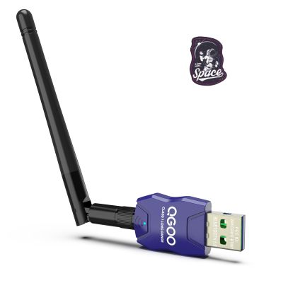 Class 1 Long Range Bluetooth Adapter for PC, QGOO USB Bluetooth Adapter for PC 5.3+EDR, Dongle Receiver Support Windows10/8.1/8/7blue-182