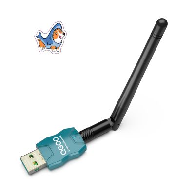 Class 1 Long Range Bluetooth Adapter for PC, QGOO USB Bluetooth Adapter for PC 5.3+EDR, Dongle Receiver Support Windows10/8.1/8/7green-044