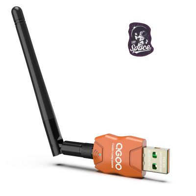 Class 1 Long Range Bluetooth Adapter for PC, QGOO USB Bluetooth Adapter for PC 5.3+EDR, Dongle Receiver Support Windows10/8.1/8/7orange-190