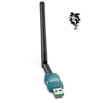 Class 1 Long Range Bluetooth Adapter for PC, QGOO USB Bluetooth Adapter for PC 5.3+EDR, Dongle Receiver Support Windows10/8.1/8/7green-101