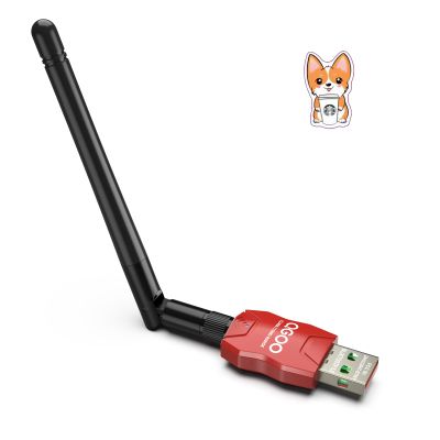 Class 1 Long Range Bluetooth Adapter for PC, QGOO USB Bluetooth Adapter for PC 5.3+EDR, Dongle Receiver Support Windows10/8.1/8/7red-250