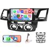 Roinvou 2+64G Android Radio for Toyota Fortuner Hilux 2005-2014, 9'' Touch Screen Stereo with Carplay/GPS Navigation/DSP/Bluetooth/5GHz WiFi/Mirror Link/FM RDS + Backup Camera view 1