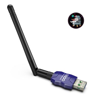 Class 1 Long Range Bluetooth Adapter for PC, QGOO USB Bluetooth Adapter for PC 5.3+EDR, Dongle Receiver Support Windows10/8.1/8/7blue-103