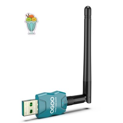 Class 1 Long Range Bluetooth Adapter for PC, QGOO USB Bluetooth Adapter for PC 5.3+EDR, Dongle Receiver Support Windows10/8.1/8/7green-186