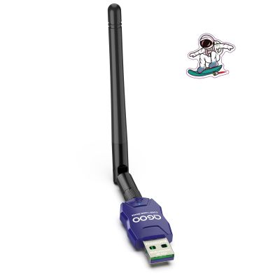 Class 1 Long Range Bluetooth Adapter for PC, QGOO USB Bluetooth Adapter for PC 5.3+EDR, Dongle Receiver Support Windows10/8.1/8/7blue-073