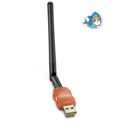 Class 1 Long Range Bluetooth Adapter for PC, QGOO USB Bluetooth Adapter for PC 5.3+EDR, Dongle Receiver Support Windows10/8.1/8/7orange-198