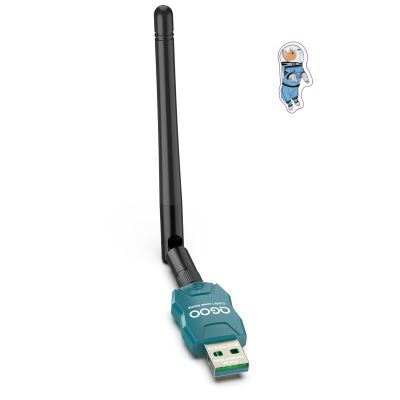 Class 1 Long Range Bluetooth Adapter for PC, QGOO USB Bluetooth Adapter for PC 5.3+EDR, Dongle Receiver Support Windows10/8.1/8/7green-063
