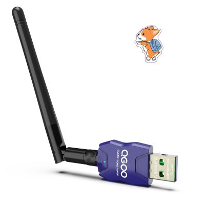 Class 1 Long Range Bluetooth Adapter for PC, QGOO USB Bluetooth Adapter for PC 5.3+EDR, Dongle Receiver Support Windows10/8.1/8/7blue-025