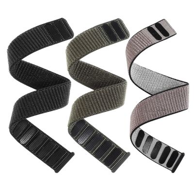 3 Pack Hook and Loop Nylon watchband Compatible with Garmin Fenix 7/Fenix 6/Fenix 5 Band, 22mm Sport Strap for Garmin Fenix 7 Pro/6 Pro/5 Plus/Epix Pro 47mm,Forerunner