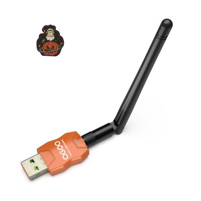 Class 1 Long Range Bluetooth Adapter for PC, QGOO USB Bluetooth Adapter for PC 5.3+EDR, Dongle Receiver Support Windows10/8.1/8/7orange-100