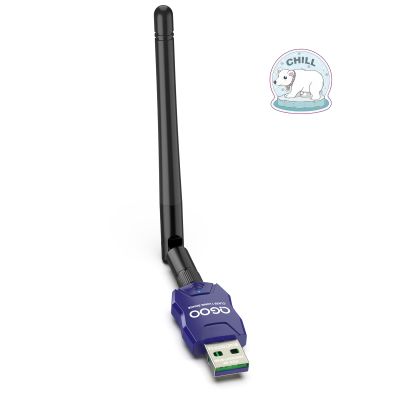 Class 1 Long Range Bluetooth Adapter for PC, QGOO USB Bluetooth Adapter for PC 5.3+EDR, Dongle Receiver Support Windows10/8.1/8/7blue-122