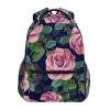 ALAZA Pink Rose Blue Backpack for Women Men,Travel Casual Daypack College Bookbag Laptop Bag Work Business Shoulder Bag Fit for 14 Inch Laptop view 1