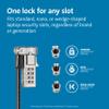 Kensington Universal 3-in-1 Combination Laptop Lock, Computer Security Locking Cable - Resettable Version (K62316WW) & Desk Mount Anchor Accessory for Cable Locks (K64613WW) view 3