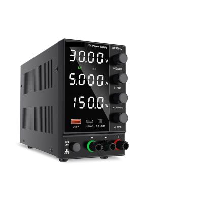 PULME dc Power Supply Adjustable 4-Digit DC Power Supply Lab Power Supply 30V 10A 60V 5A Switching Power Supply DPS3010U AC220V 110V (Color : DPS305U 30V 5A)