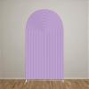 KONPON Purple Ripples Arched Frame Fabric Cover for Birthday Partied Double-Sided Stretchy Chiara Backdrops Arched Wall Stands Covers Arch Backdrop Cover 3x6ft view 2