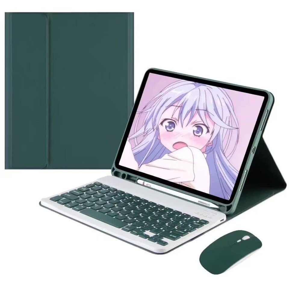 QIYIBOCASE Keyboard Case for iPad Air 13 inch(M3/M2-2025/2024)/Pro 12.9 6th/5th/4th/3rd Gen with Mouse, Slim Lightweight Detachable Magnetic Keyboard with Pencil Holder, (Teal)