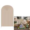 KONPON Beige Ripples Arched Frame Fabric Cover for Birthday Partied Double-Sided Stretchy Chiara Backdrops Arched Wall Stands Covers Arch Backdrop Cover 3x6ft view 1