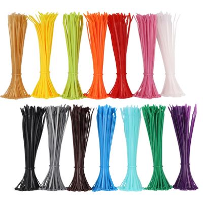 700 Pieces Colored Zip Ties 4 Inch Multi-Purpose Self-Locking Nylon Cable Ties in 14 Different Colour, Assorted Cord Management Bands for Chicken Leg Home Office Garden Workshop