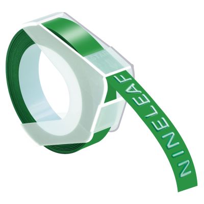 NineLeaf 40 Pack Compatible for Dymo 521203 3D Embossing Label Maker Label Tape 1/2'' 12mm White on Green 3D Plastic Labels for Organizer Xpress Pro, MoTEX E101 E404, Office Mate II