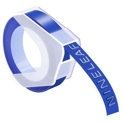 NineLeaf 20 Pack Compatible for Dymo 521206 3D Embossing Label Maker Label Tape 1/2'' 12mm White on Blue 3D Plastic Labels for Organizer Xpress Pro, MoTEX E101 E404, Office Mate II