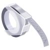 NineLeaf 1 Pack Compatible for Dymo 520104 9mm 3D Embossing Label Maker Tape 3/8'' White on Silver 3D Plastic Labels for Organizer Xpress Pro, MoTEX E101 E404, Office Mate II view 1