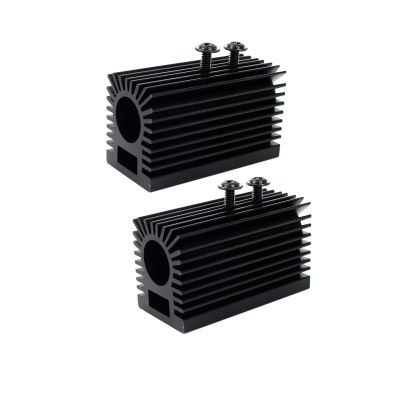 Black all -aluminum waterworking seat Lidar set heat sink bracket Laser fixed bracket for 12mm laser module1.780.91.06 (2pack)