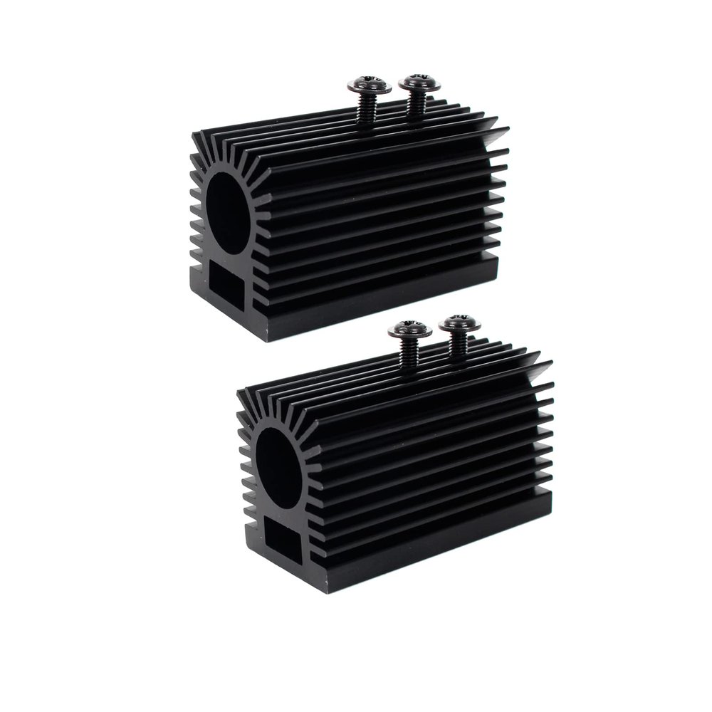 Black all -aluminum waterworking seat Lidar set heat sink bracket Laser fixed bracket for 12mm laser module1.780.91.06 (2pack)