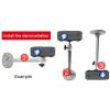 CCYLEZ Projector Ceiling Mount, Aluminum Alloy Rotatable Thickened and Shock Resistant Ceiling Wall Projector Mount Stand for Home, Office, Meeting Room and School view 2