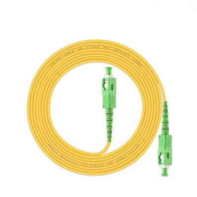 EZGISH Optical Fiber Accessories 100PCS/Lot SC/APC Singlemode Fiber Optic Patch Cord Cable 2.0mm or 3.0mm LSZH Fiber Optic Patch Cord Quality Clearance (Color : 3M SC APC)