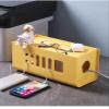 Cable Box Cable Box With cover Rectangular Cable Management Box Household Socket Storage Box Office Cable Management Device Suitable for Hidden Wires and Power Strips Cable Management Box ( Color : Ye view 4