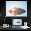 60-100 Inch Projection Screen Portable Foldable Projector Screen NonCrease White Projector Curtain Projection Screen 4:3 for Home Theater Outdoor Indoor Support Double Sided Projection (72 inches) view 2