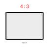 60-100 Inch Projection Screen Portable Foldable Projector Screen NonCrease White Projector Curtain Projection Screen 4:3 for Home Theater Outdoor Indoor Support Double Sided Projection (72 inches) view 3
