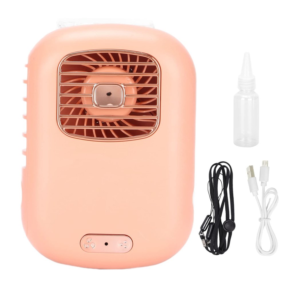 Pilipane USB Charging Fan, DC5V 2000mAh Handheld Fan, Moisturizing Spray self Fan, 3 Gears Adjustment Hand Held Fan, Portable Small Desktop Fan
