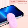 Remote, Camera Remote Shutter Selfie Rechargeable Remote Page Turner for Kindle App, Scrolling Ring, Compatible with iOS & Android (Pink) view 4