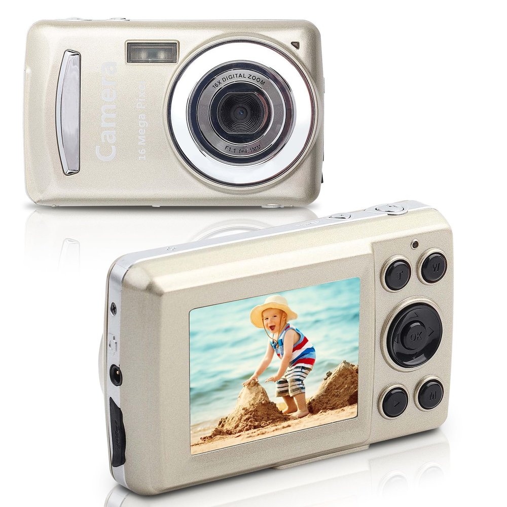 Mini Outdoor 16MP 720P 30FPS 4X Zoom HD Digital Video Camera Camcorder (Gold)