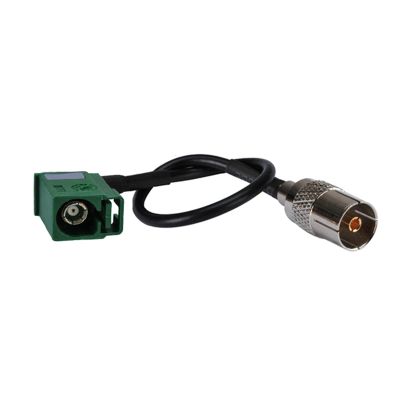 Artemisia Compatible with TV Female Straight to Fakra Jack E Right Angle Pigtail Cable RG174 15cm RF Coaxial Cable