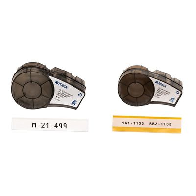 Brady Authentic (M21-500-499) Multi-Purpose Nylon Label & Authentic (M21-1500-427) Self-Laminating Wire Wrap