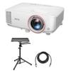 BenQ TH671ST WUXGA Full HD Home Entertainment DLP Projector for Gaming with Short Throw, 3000 Lumens Bundle with Laptop Stand and Accessory Tray, HDMI 2.0 Cable view 1