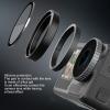 4PCS ND Filter Set for 3, CPL ND8 ND16 ND32 Optical Glass Multi Layer Coated Aluminum Alloy Frame Filter for Action Camera view 4