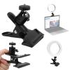 Tripod Camera Clip Holder Mount with 360 Degree Rotate Ball Head 1/4in Screw for Laptop Tripod Camera Mount Clip for DSLR Video Photofor Shoot Studio view 3