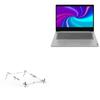 BoxWave Stand and Mount Compatible with Lenovo IdeaPad 3 14ITL05 (14 in) - Pocket Aluminum Stand 3-in-1, Portable Multi Angle Viewing Riser - Metallic Silver view 1