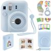 Fujifilm Instax Mini 12 Instant Camera with Case, Decoration Stickers, Frames, Photo Album and More Accessory kit (Pastel Blue) view 1