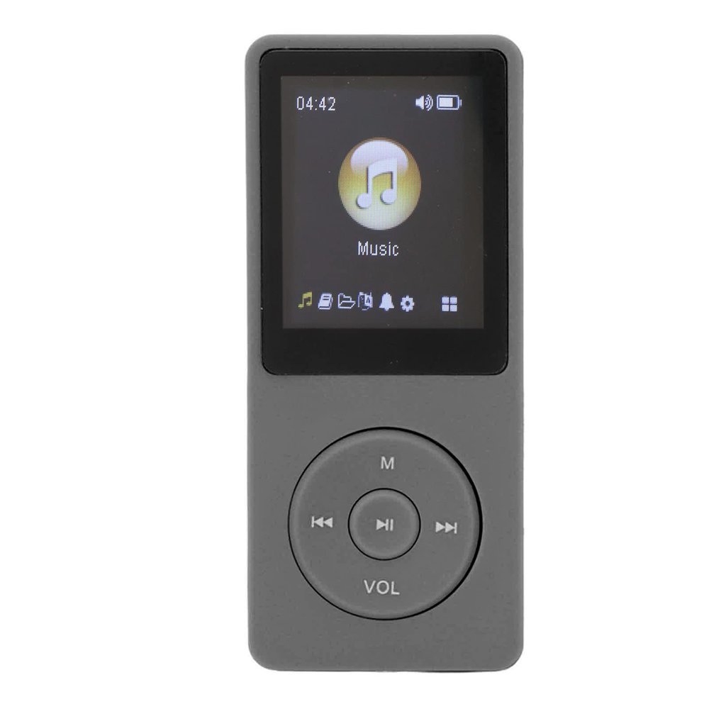 MP4 Player - 1.8 Inch LCD Media Music Player, Built in HD Speaker Mini Design Portable Music Player Ideal for Sport, Earphones Included, Easy to Carry Support Up to 32GB (Black)