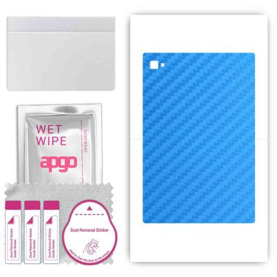 apgo Protective Skin Sticker for The Back Compatible with Ulefone Tab A7, Wrap Film, Foil, Vinyl - Pattern Carbon Blue