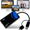 OREI SplitExtend HDMI Splitter Extended Display for Dual Monitor - Multi-Monitor Display 3 Separate Screens - USB A & USB-C Adapter to HDMI 2.0, 4K@30Hz Output 1, 1080p Output 2 for Windows, Mac OS G view 1